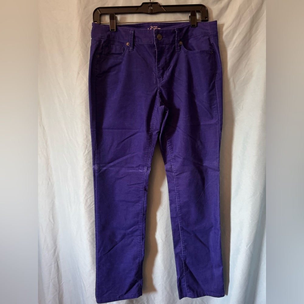 LOFT Women's Straight Leg Jeans in Purple